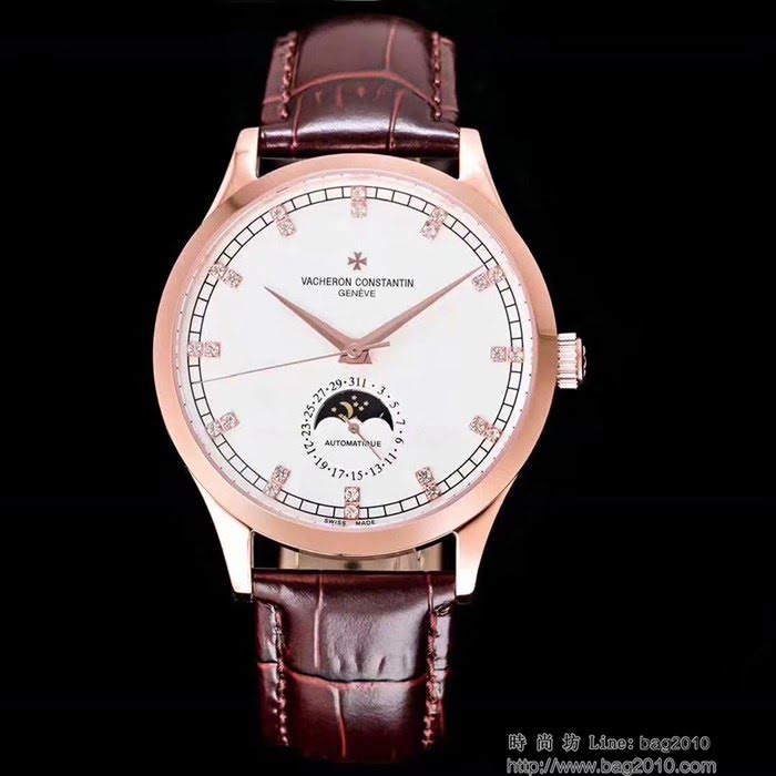 江詩丹頓 Vacheron Constantin 火爆上市 新款 六字位日月星晨功能 超級防水機芯 高檔男士腕表  wssb4872